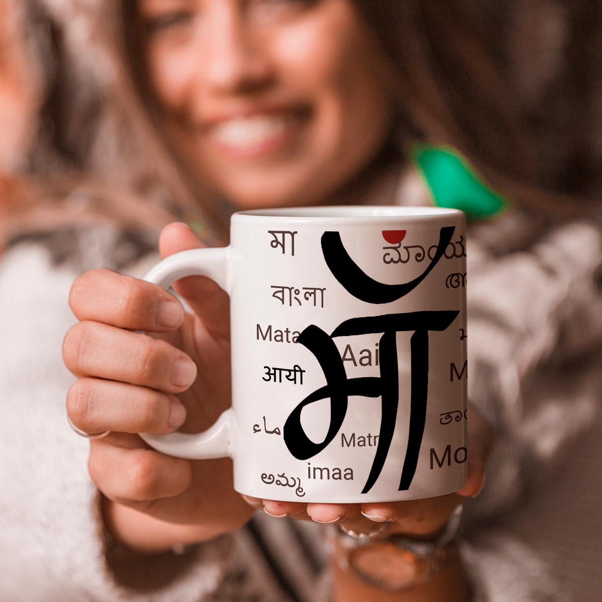 Multi Language Printed Coffee Mugs for Indian Moms in USA for Gifting