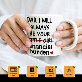 I Will Always Be Your Little Girl Financial Burden Coffee Mug