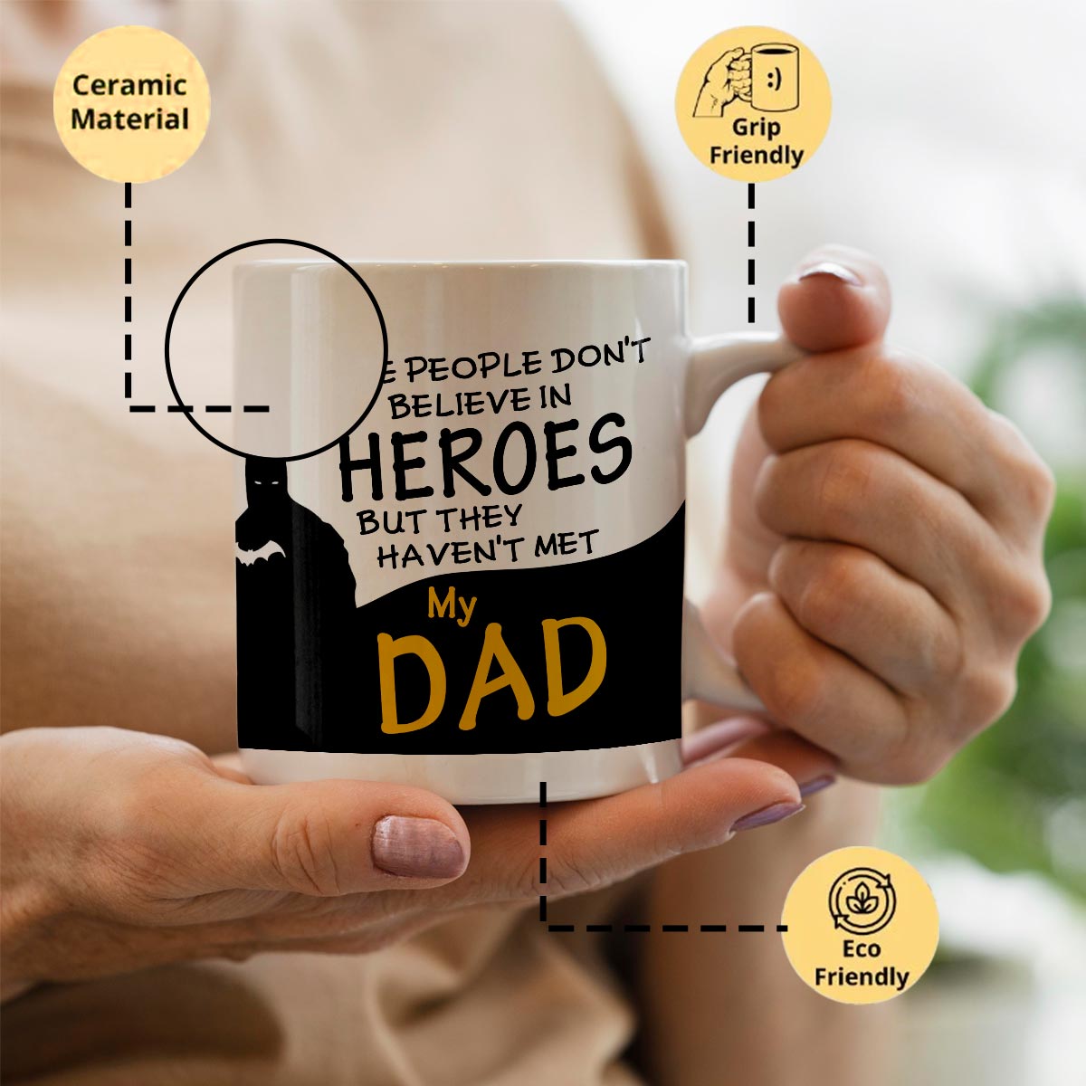 You're My Hero Dad Coffee Mug-3