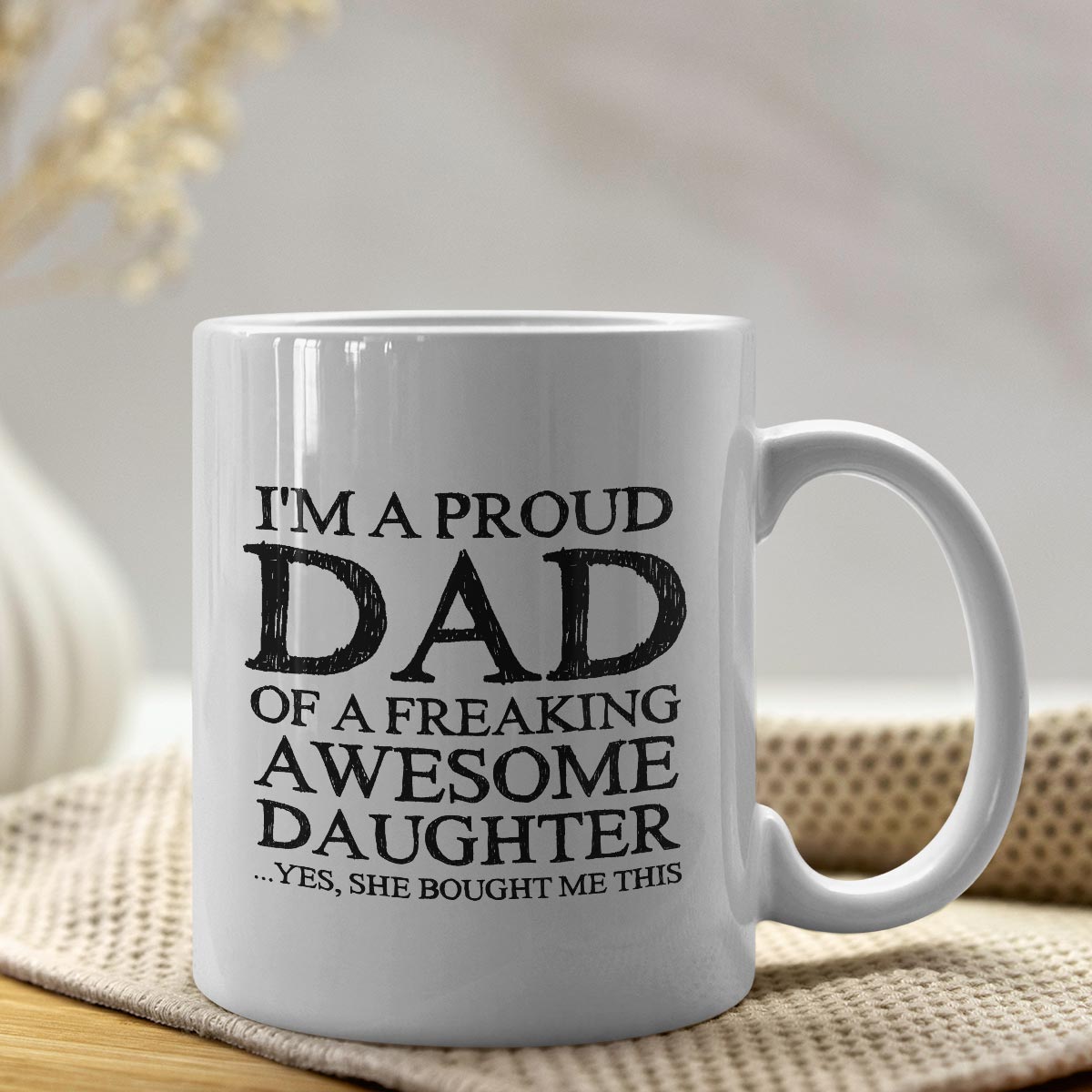 Proud Dad Of An Awesome Daughter Coffee Mug-2