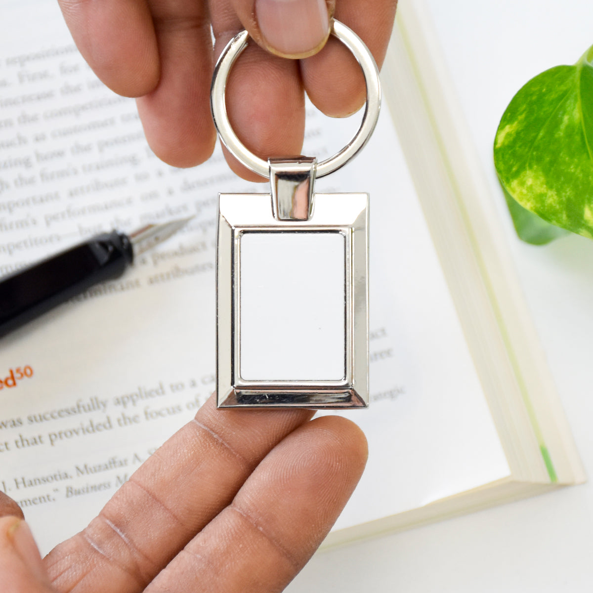 Rectangle Create Your Own keychain