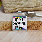 Best Sister Ever Metal Keychain