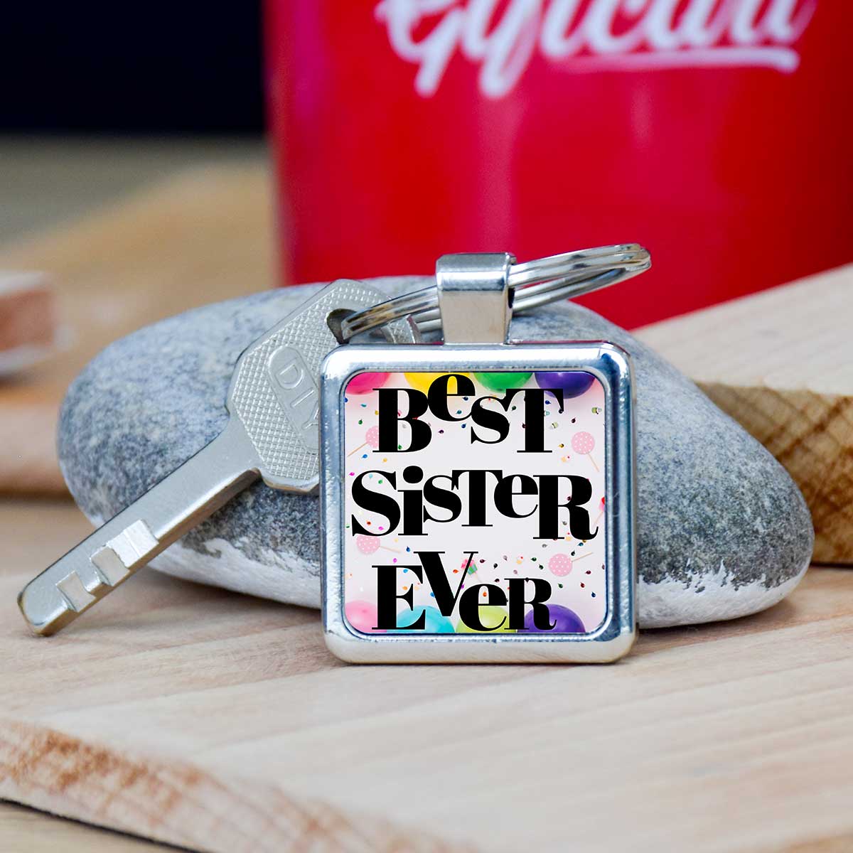 Best Sister Ever Metal Keychain