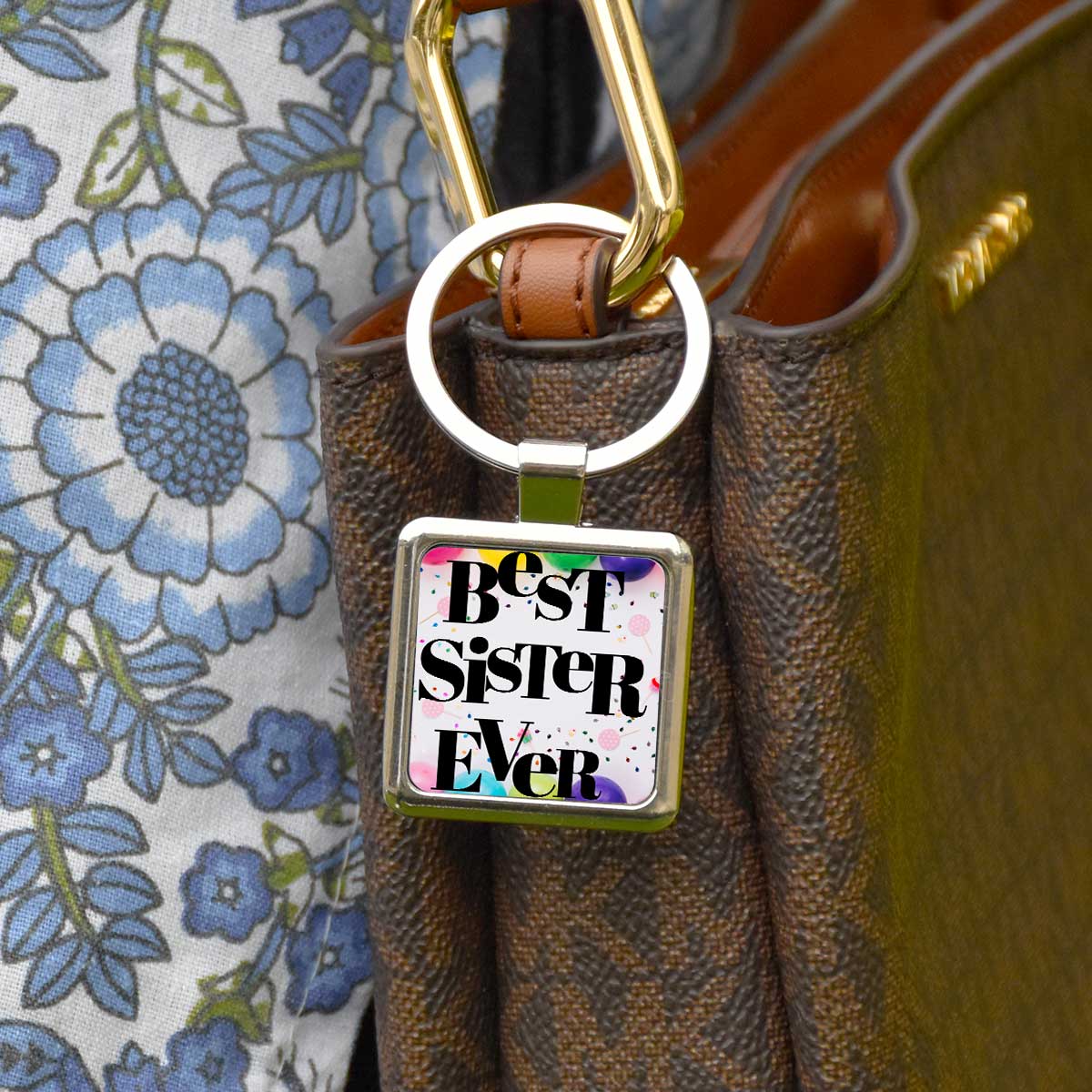 Best Sister Ever Metal Keychain