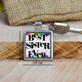 Best Sister Ever Metal Keychain