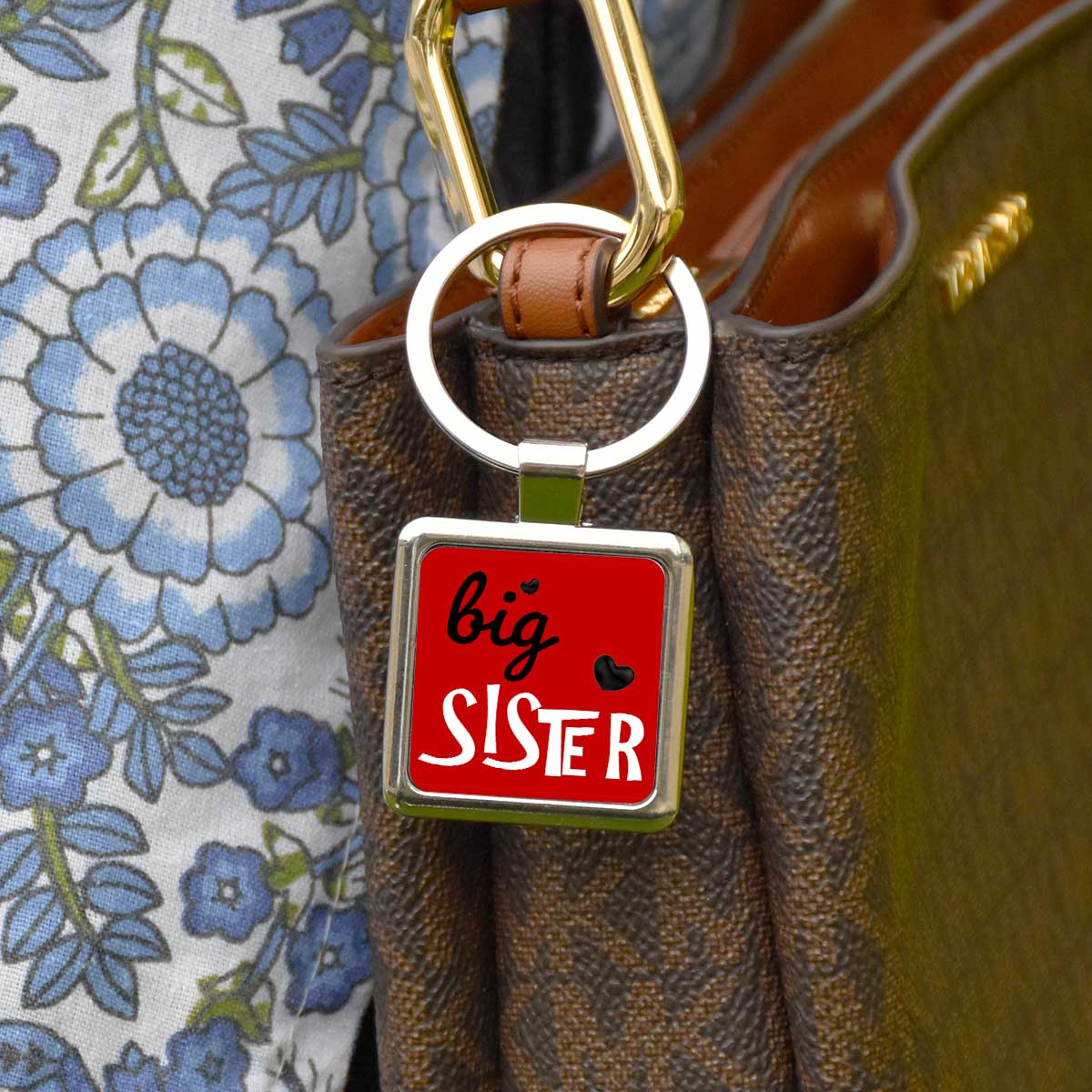 Big Sister Metal Keychain