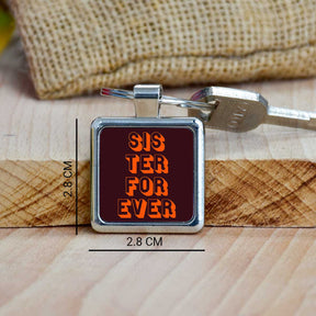 Sister Forever Metal Keychain