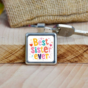 My Best Ever Sister Metal Keychain