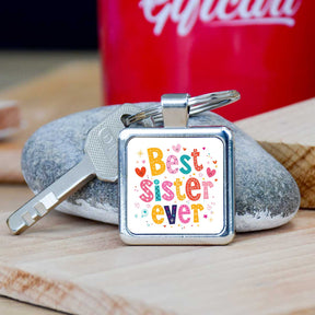 My Best Ever Sister Metal Keychain