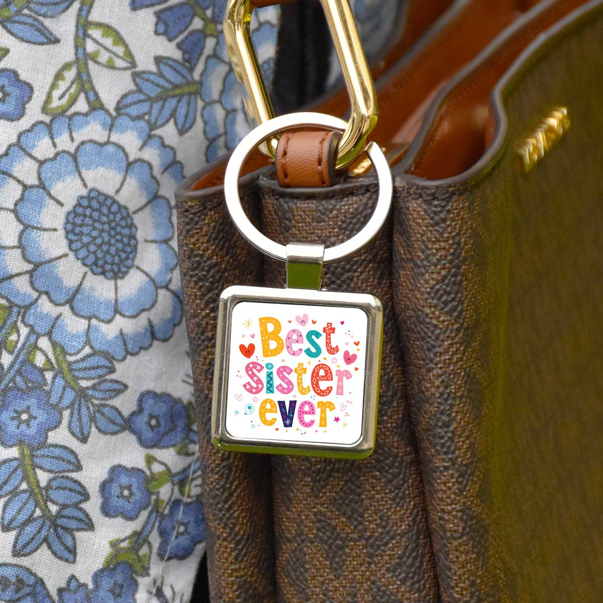 My Best Ever Sister Metal Keychain