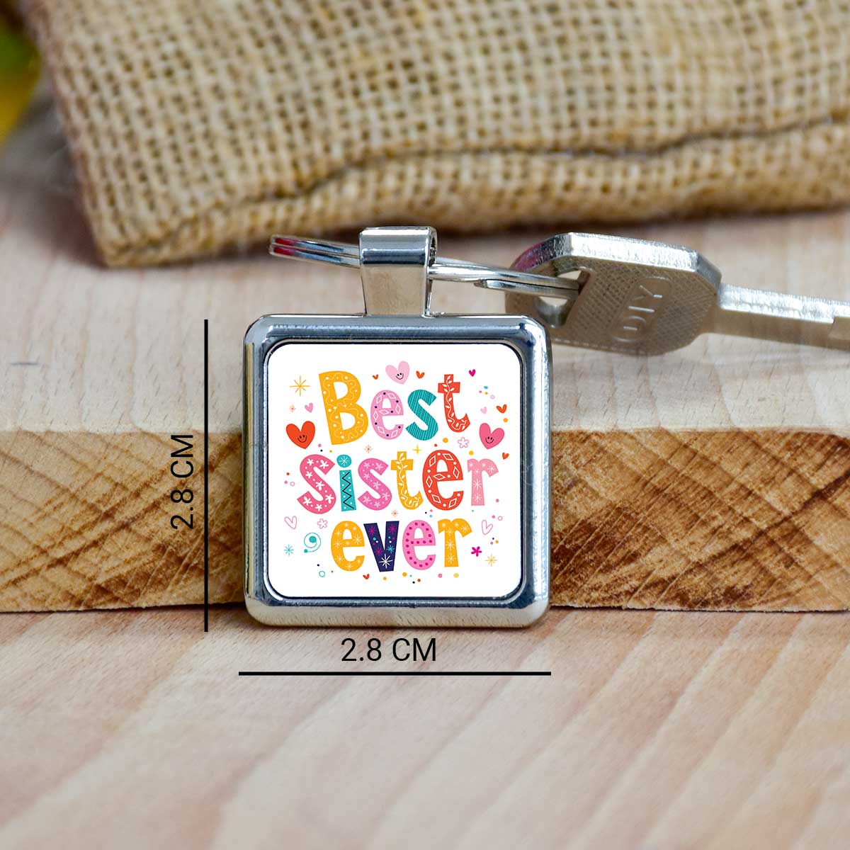 My Best Ever Sister Metal Keychain