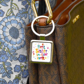 Best Sister in Law Metal Keychain
