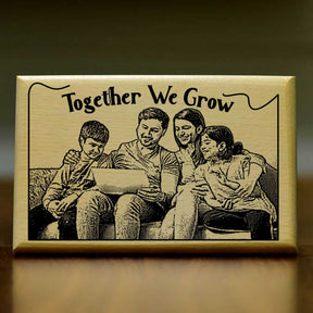 Personalised Wooden Family Plaque Photo Keepsake