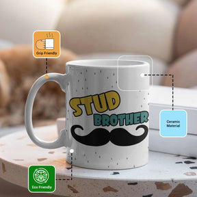 Moustache Stud Brother Coffee Mug