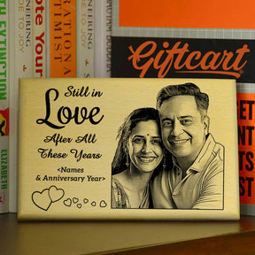 Still in Love After All These Years Anniversary Wooden Engraved Keepsake for Parents