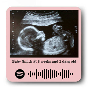 Personalised Baby Ultrasound Fridge Magnet – Custom Keepsake for Parents-to-Be