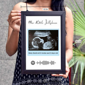 Personalised Baby Ultrasound Photo Frame – Our Little Jellybean
