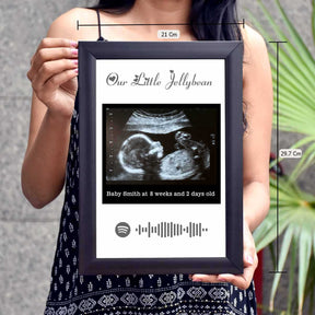 Personalised Baby Ultrasound Photo Frame – Our Little Jellybean
