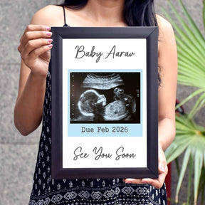 Personalised Framed Poster – See You Soon Baby Ultrasound Keepsake