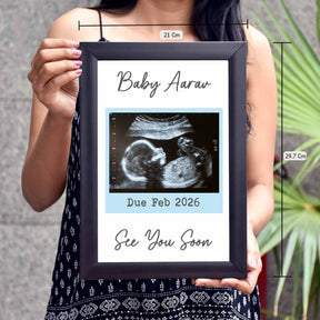 Personalised Framed Poster – See You Soon Baby Ultrasound Keepsake