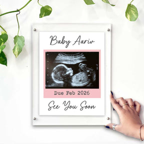 Personalised Framed Poster – See You Soon Baby Ultrasound Keepsake