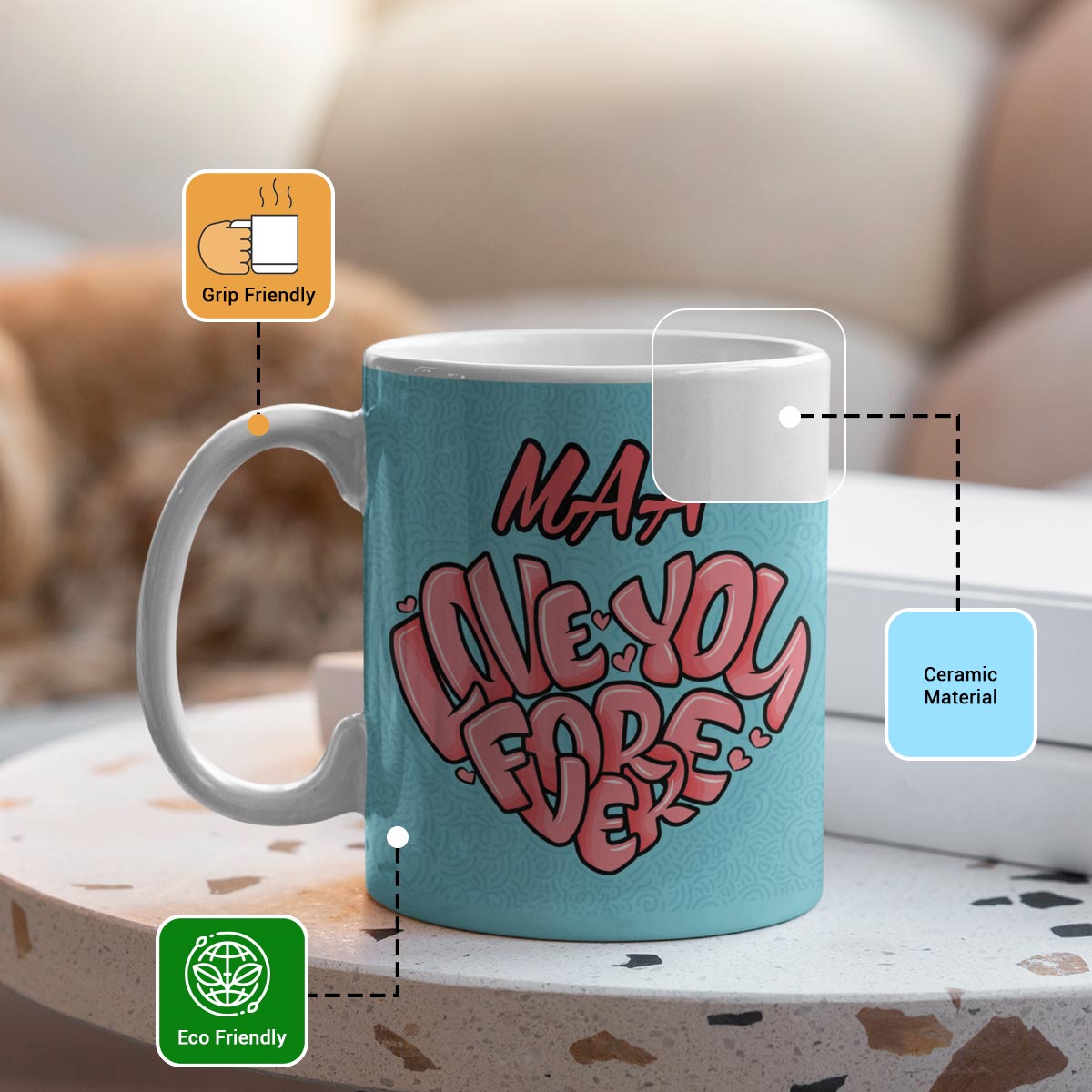 Maa Love You Forever Coffee Mug for Mother's Day