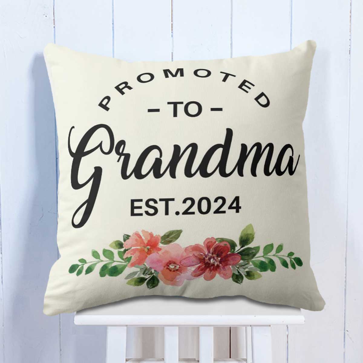 Personalised Promoted to Grandmaa Cushion