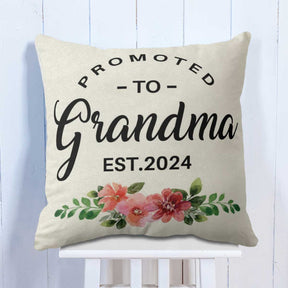 Personalised Promoted to Grandmaa Cushion
