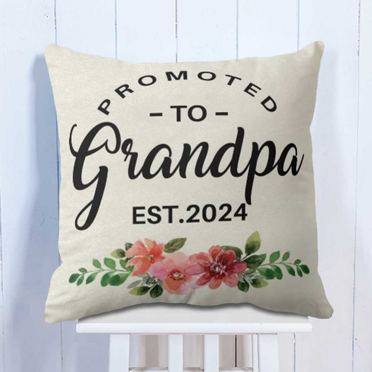 Personalised Promoted to Grandpaa Cushion