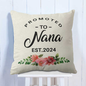 Personalised Promoted to Nana Cushion