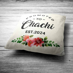 Personalised Promoted to Chachi Cushion