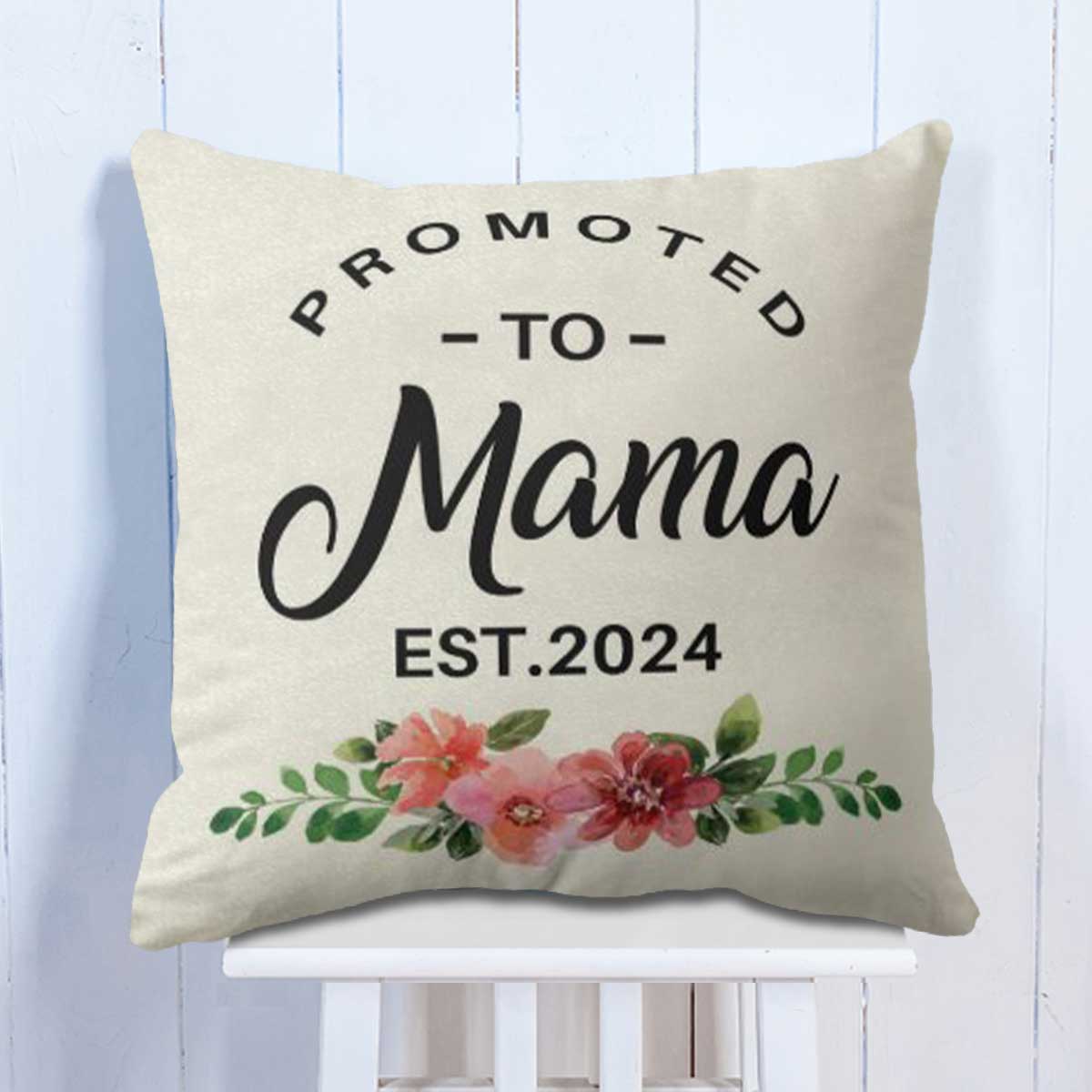 Personalised Promoted to Mama Cushion