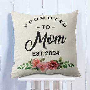 Personalised Promoted to Mom Cushion