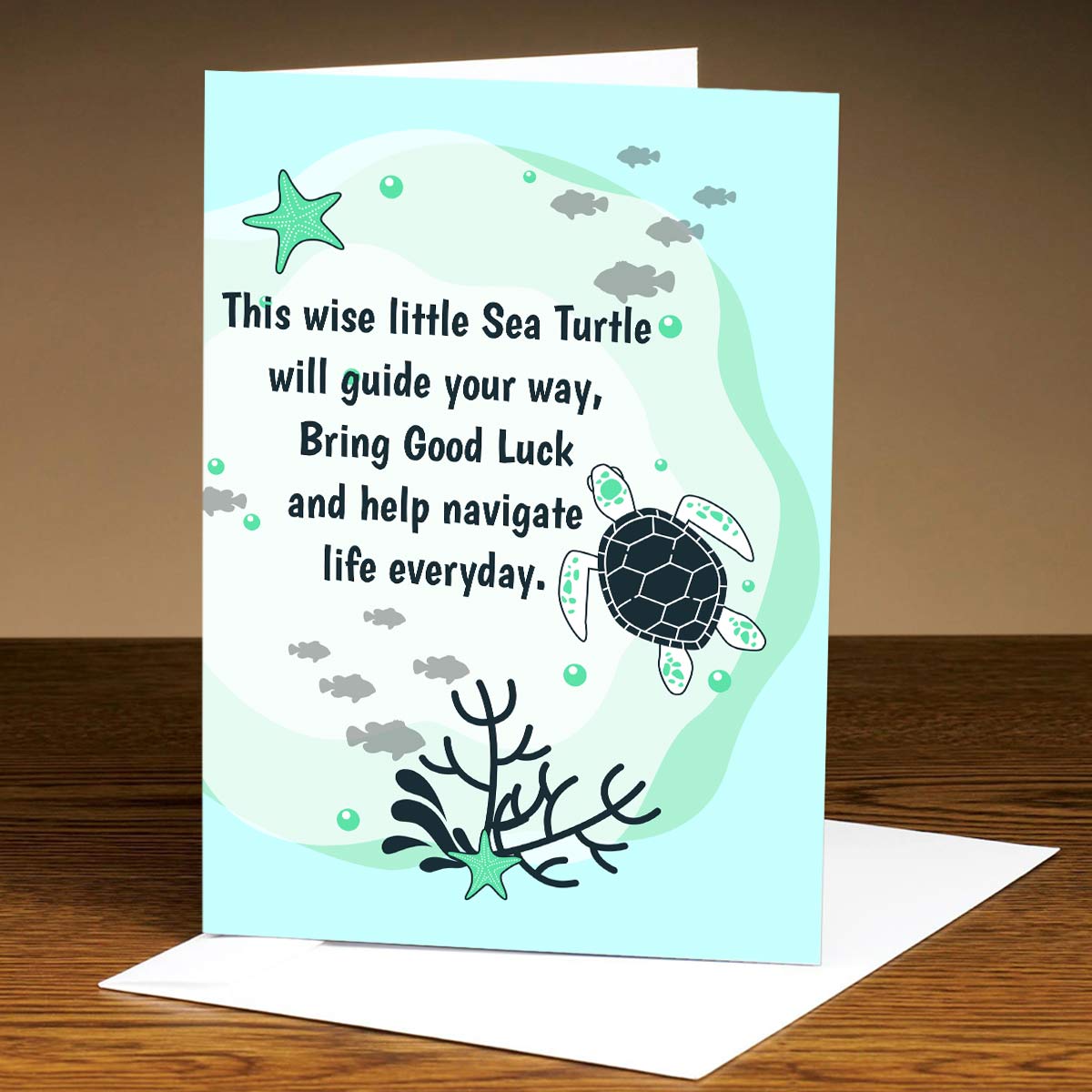 Buy Personalised Wise Turtle Good Luck Card Online at Best Prices ...