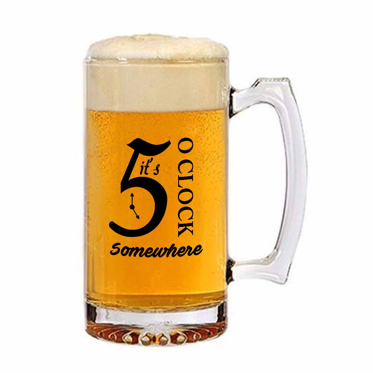 Its 5o'Clock Somewhere Frosted Beer Mug