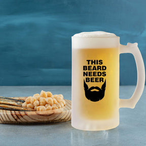 This Beard Needs Beer Frosted Beer Mug