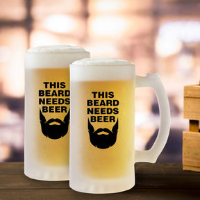 This Beard Needs Beer Frosted Beer Mug