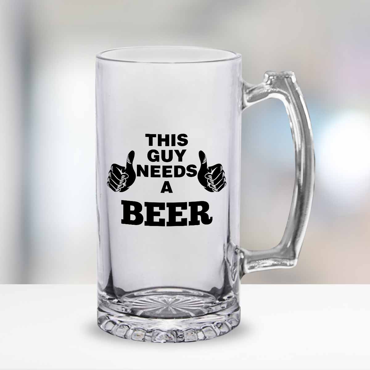 This Guy Needs A Beer Frosted Beer Mug