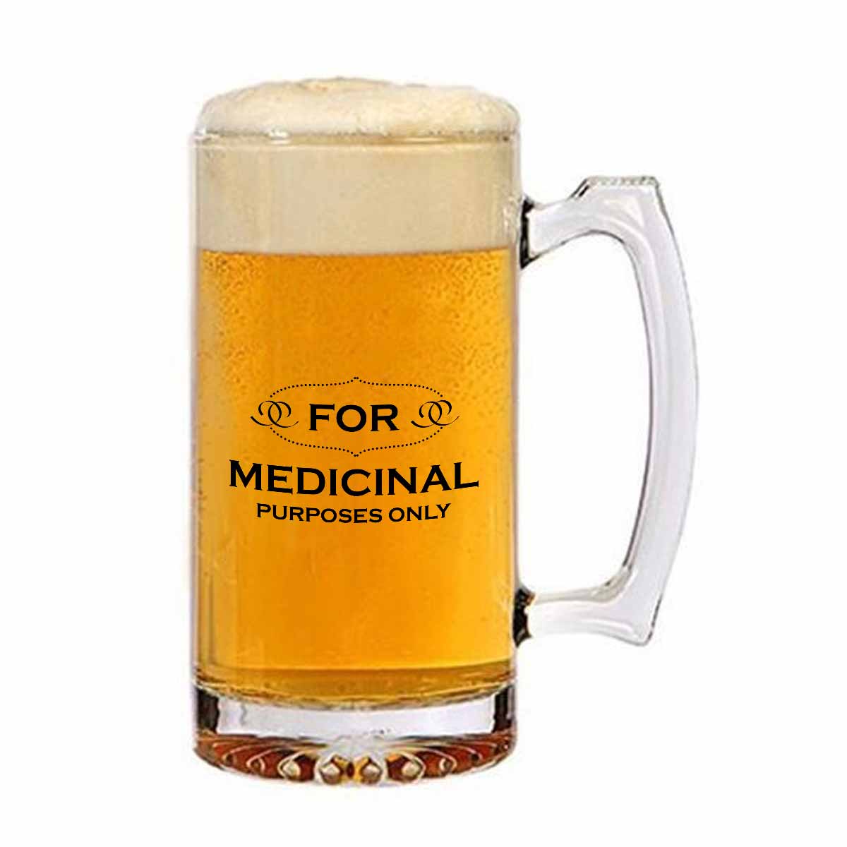 For Medicinal Purpose Only Frosted Beer Mug