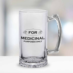 For Medicinal Purpose Only Frosted Beer Mug