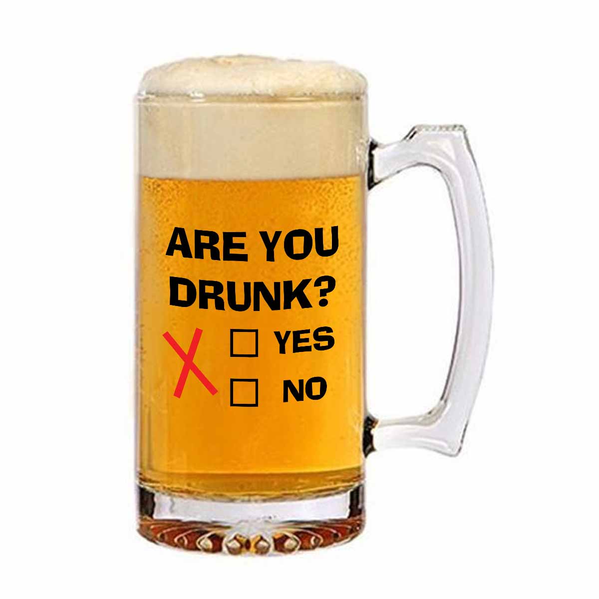 Are You Drunk Yes Or No Frosted Beer Mug