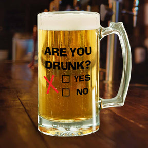 Are You Drunk Yes Or No Frosted Beer Mug