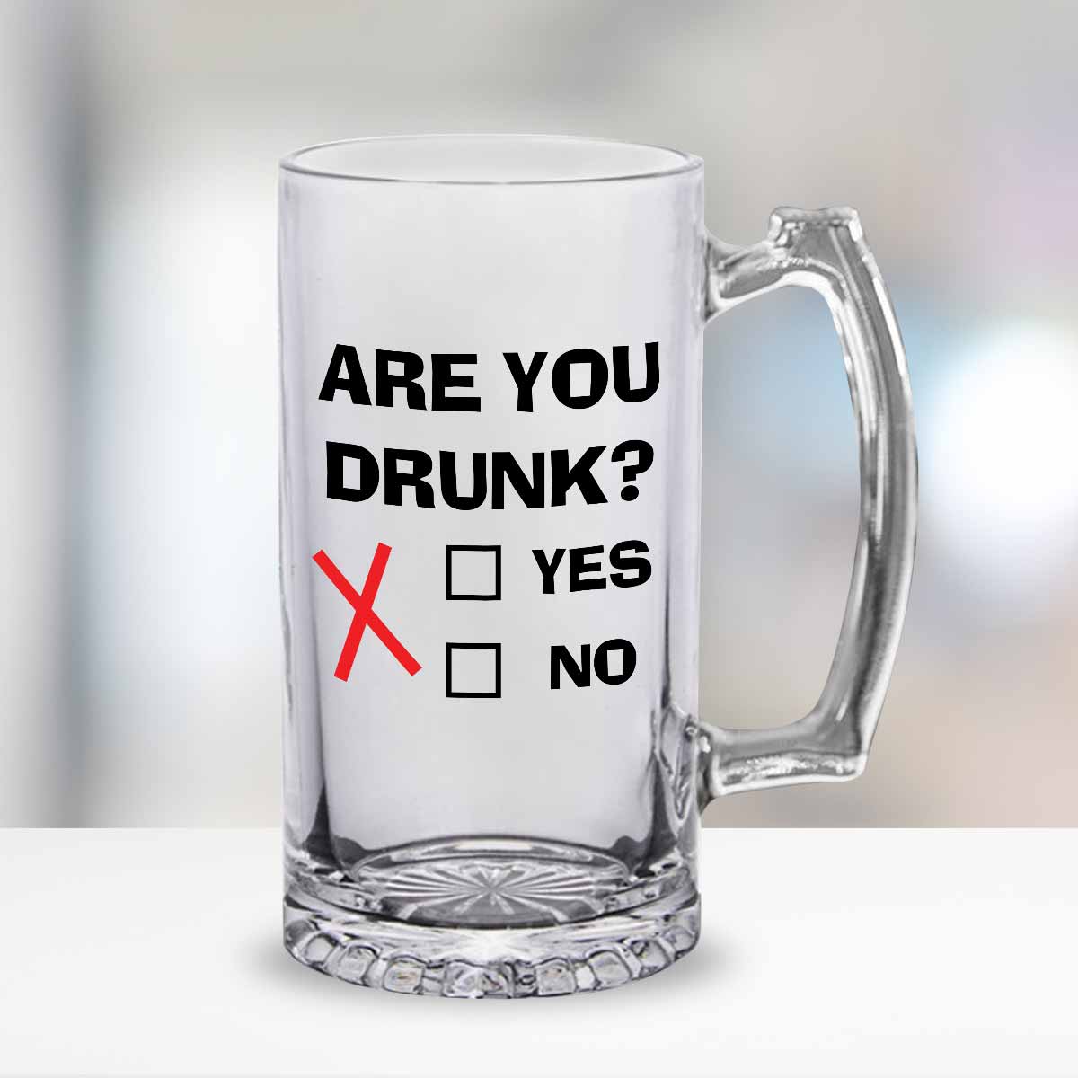 Are You Drunk Yes Or No Frosted Beer Mug