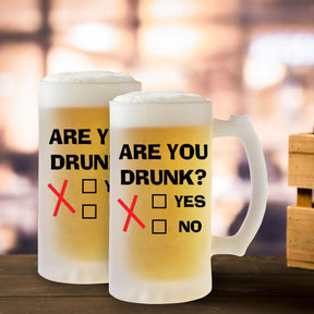 Are You Drunk Yes Or No Frosted Beer Mug