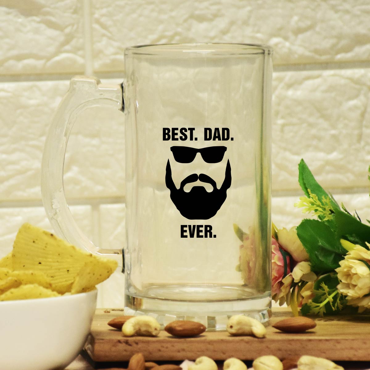 Best Dad Ever Frosted Beer Mug Gift For Father's Day
