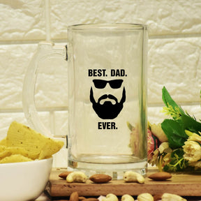 Best Dad Ever Frosted Beer Mug Gift For Father's Day