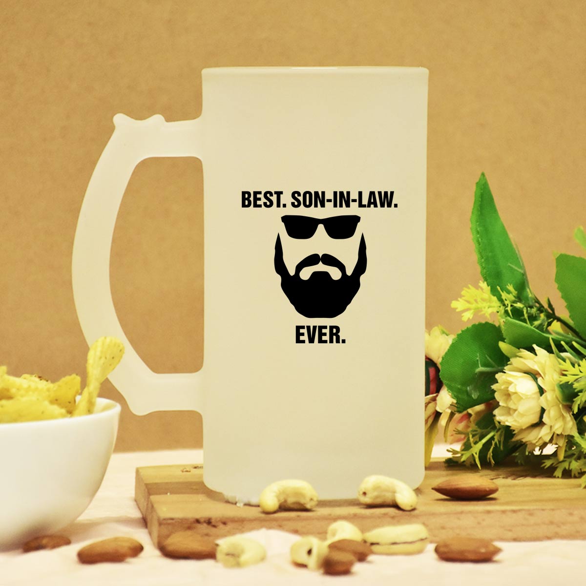 Best Son In Law Frosted Beer Mug