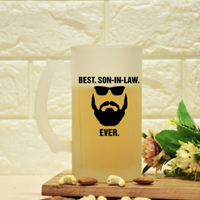 Best Son In Law Frosted Beer Mug