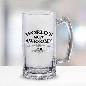 World's Most Awesome Dad Frosted Beer Mug