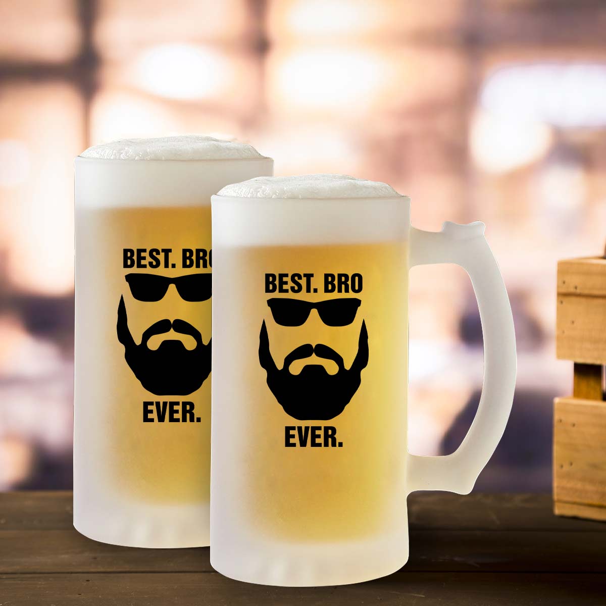 Best Bro Ever Frosted Beer Mug